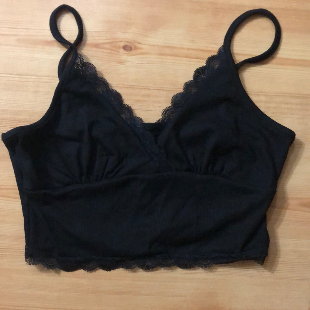 Black Lacey SHEIN crop top